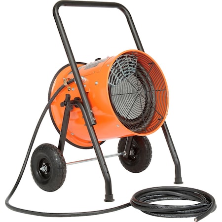 Global Industrial Portable Salamander Heater, Adjustable Thermostat, 480V, 3 Phase, 15000W 653672